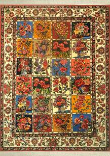 Handmade Bakhtiari carpet, brick pattern, 3011
