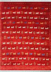 Handmade Gabbeh carpet, Aalaa design 14493